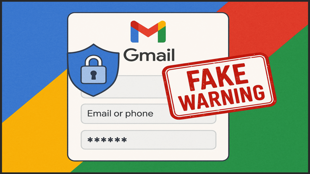 Gmail emergency warning fake