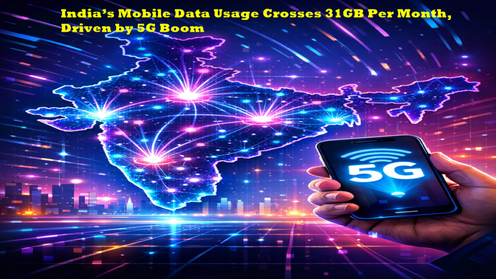 India average monthly mobile data usage 2025 report